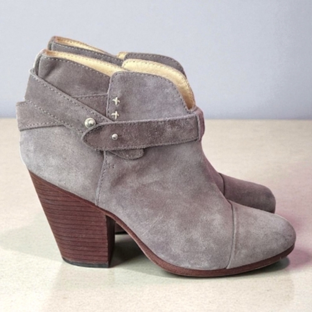 Rag & Bone Suede Ankle Boots In Grey Size Woman's EU 38 $298